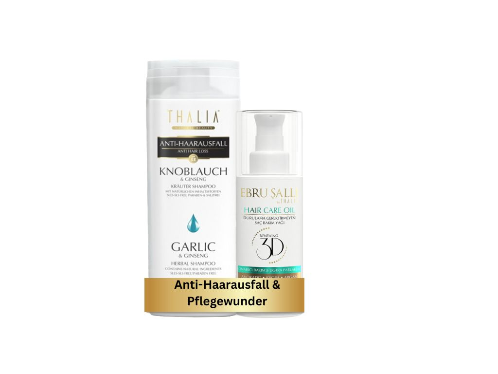 DuoSet Knoblauch Shampoo 300ml + Avocado 3D Volumen Haarpflegeöl 75ml