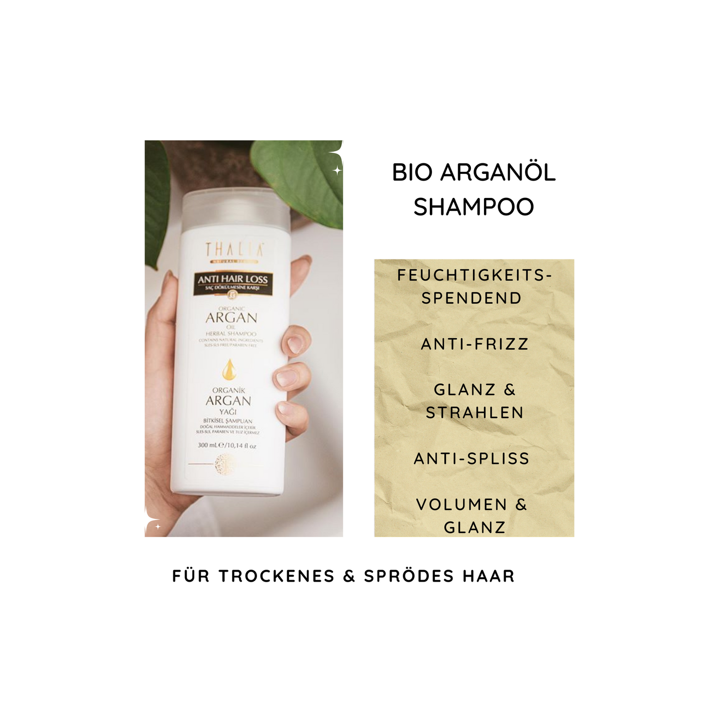 Bio-Arganöl Shampoo 300ml - für mehr Glanz & Volumen