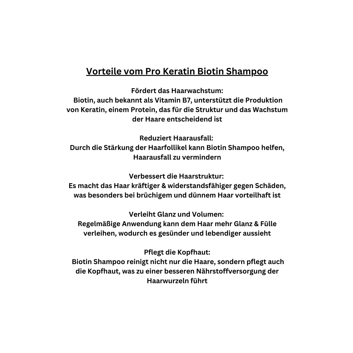 PRO-KERATIN Biotin Shampoo 300ml - stärkende und glättende Wirkung