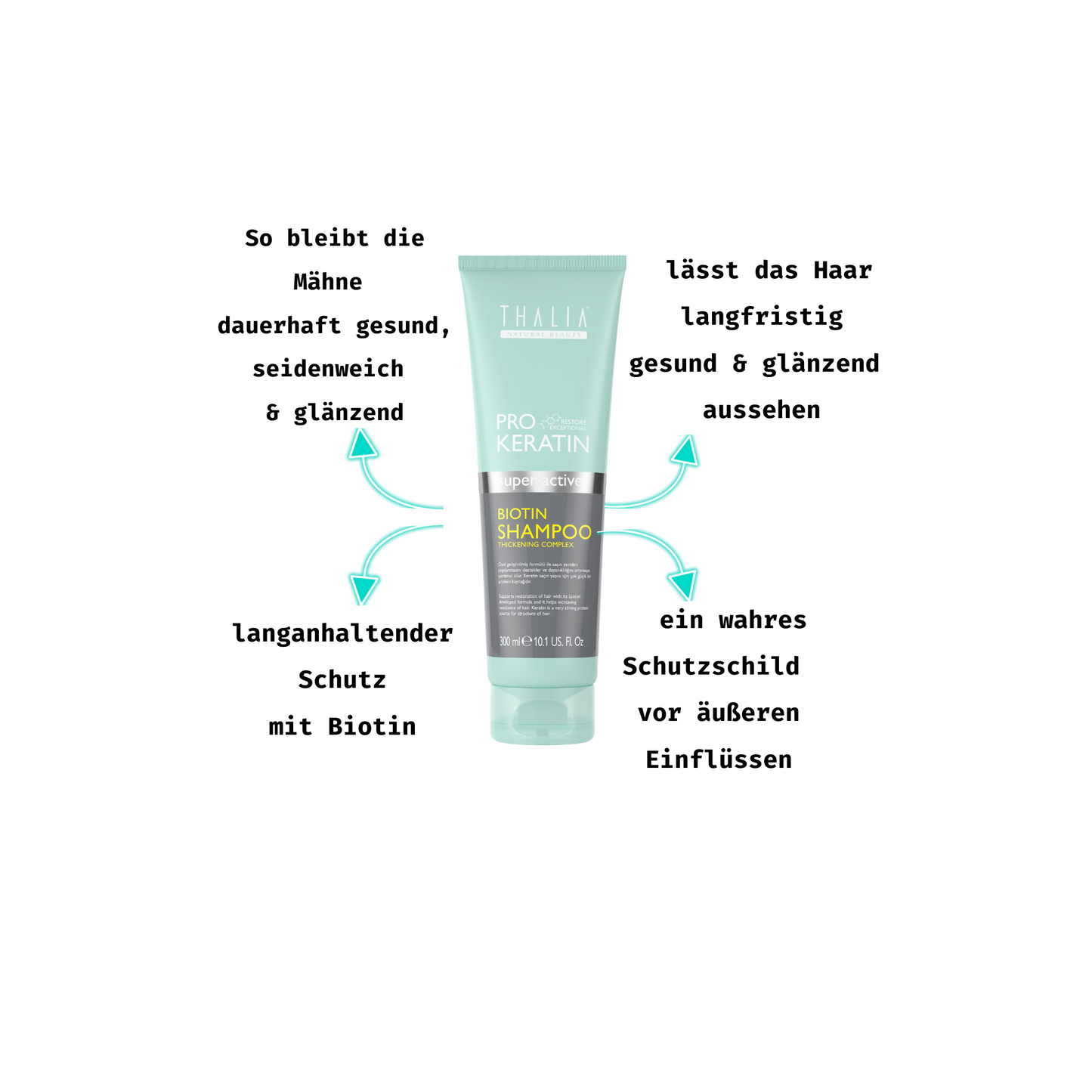 SparSet - 3x PRO-KERATIN Biotin Shampoo à 300ml (=900ml)