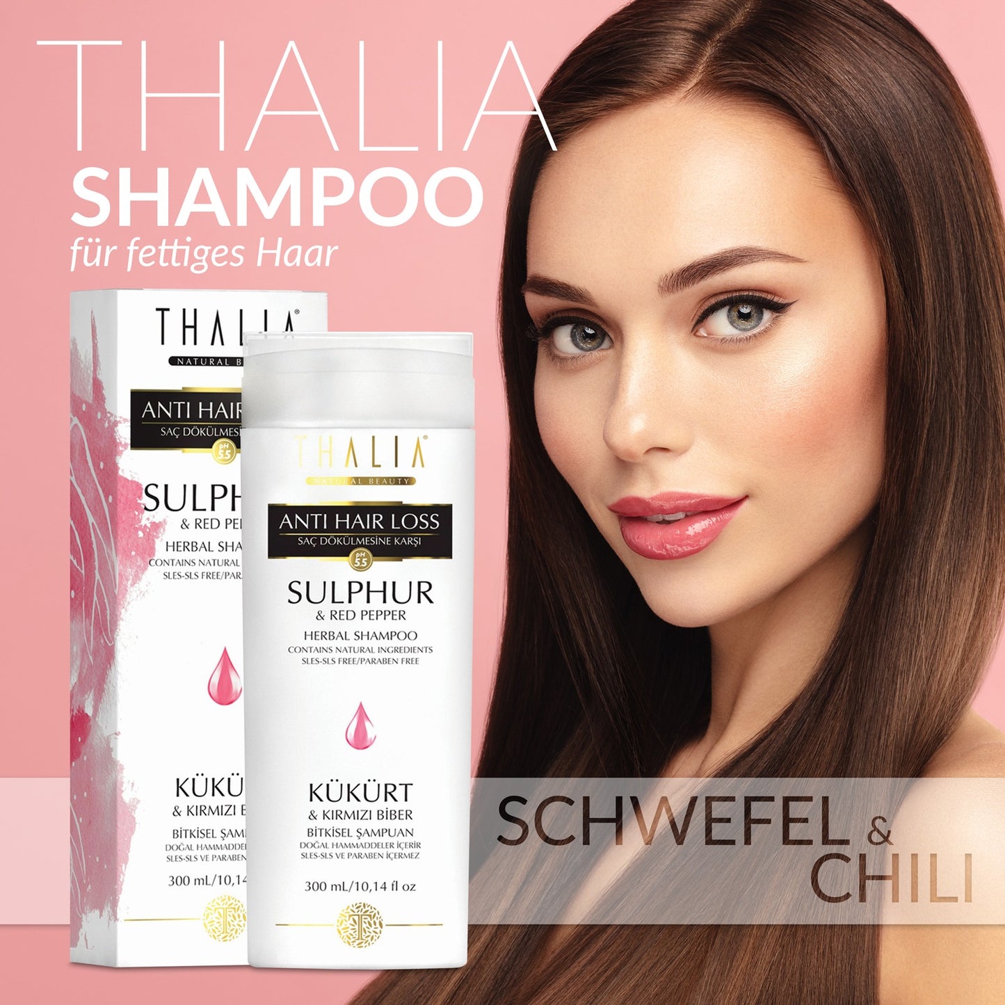 Schwefel & Chili Shampoo 300ml - gegen fettiges/ schuppiges Haar