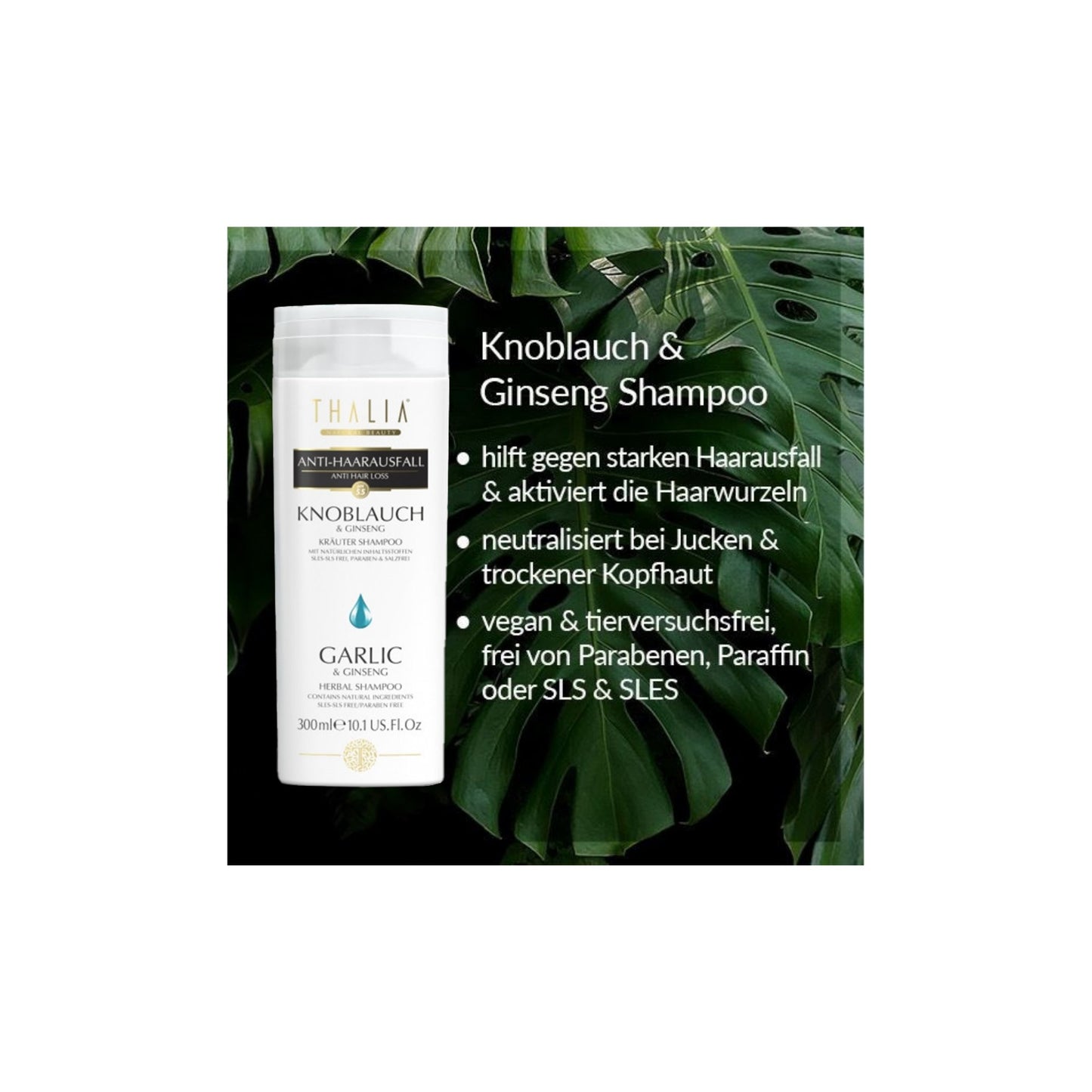 Knoblauch & Ginseng Shampoo 300ml - gegen Haarausfall