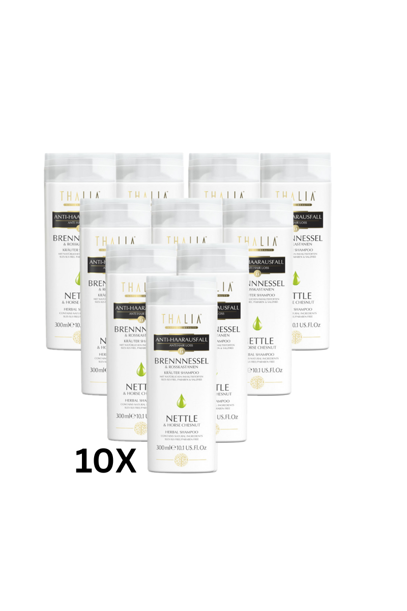 MEGA-Pack 10x Brennnessel & Rosskastanie Shampoo à 300ml