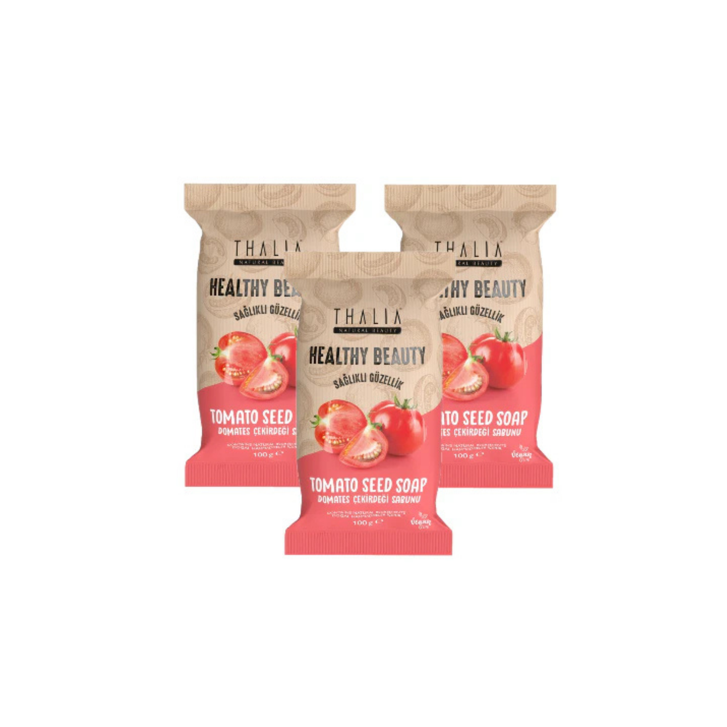 SparSet - 3x Health & Beauty Tomatensamen Seife à 100g