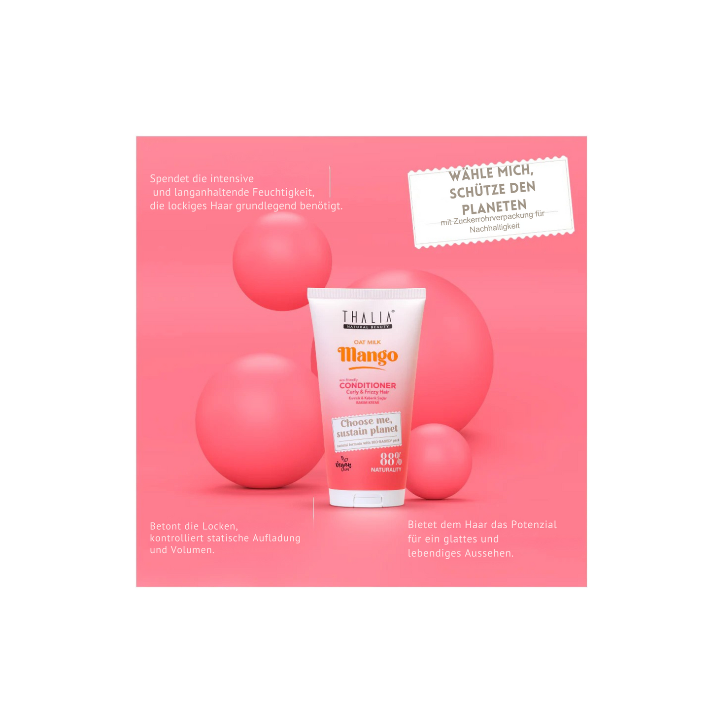 Sugarcane Hafermilch & Mango-Extrakt Conditioner - für lockiges & voluminöses Haar 150ml