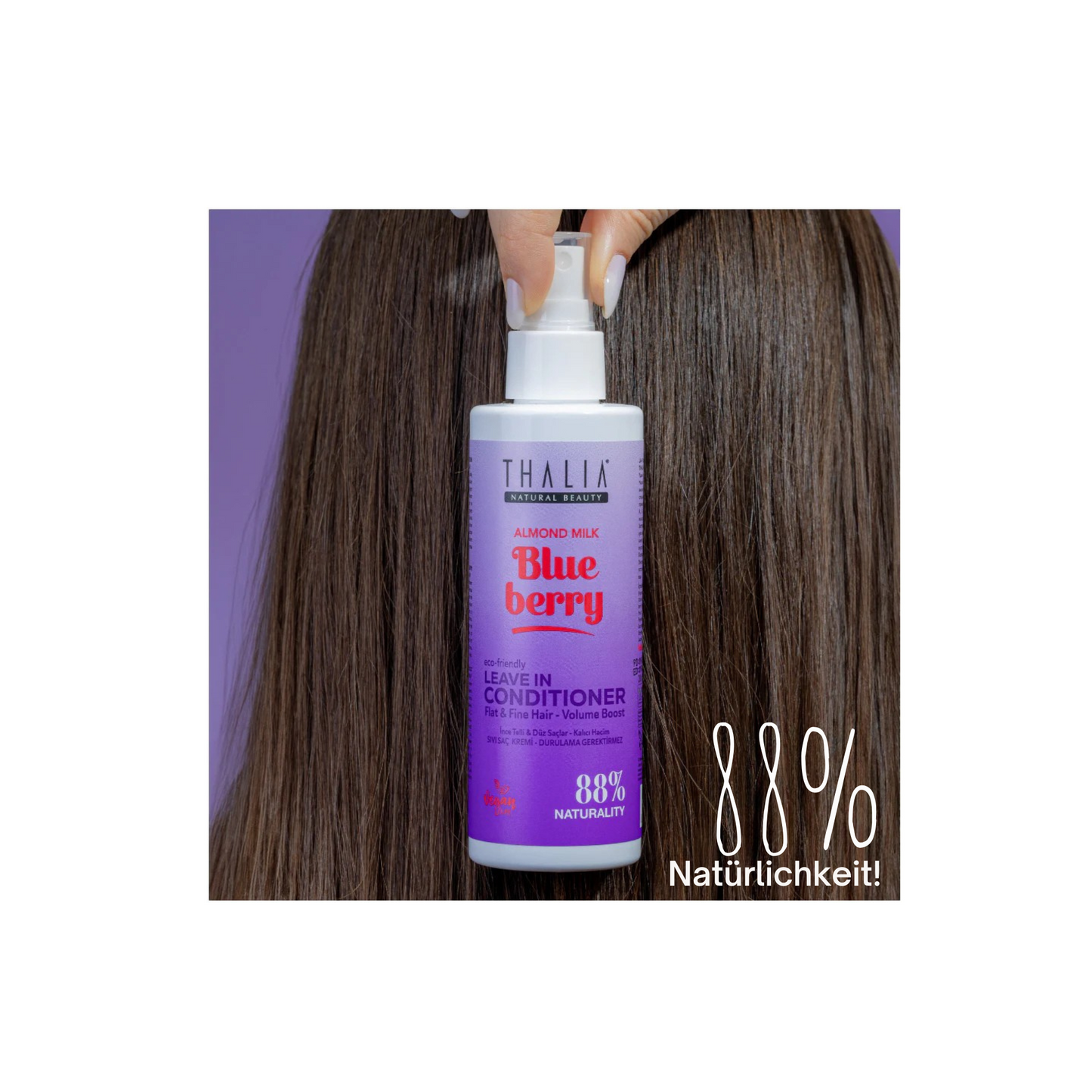 Sugarcane Mandelmilch & Blaubeere-Extrakt Leave-In Conditioner - für feines & glattes Haar 200ml