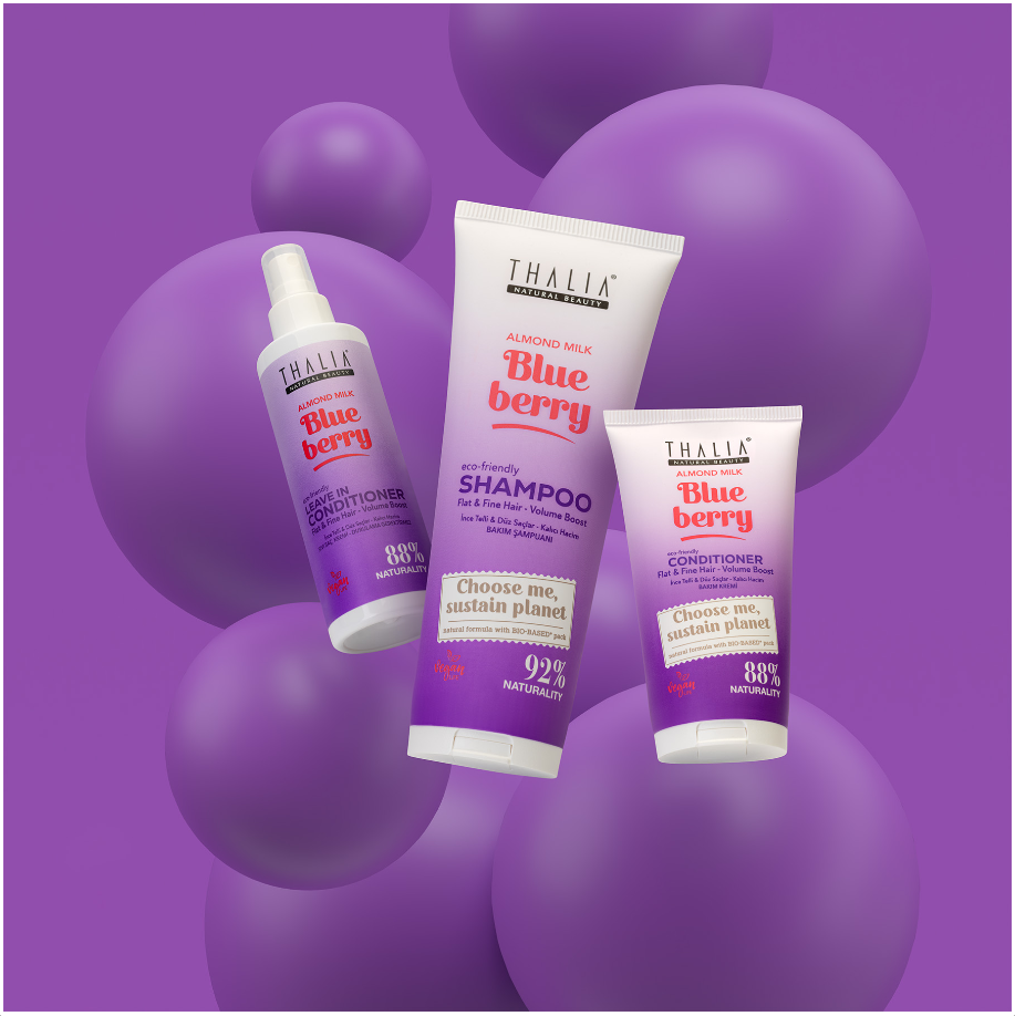Sugarcane Mandelmilch & Blaubeere-Extrakt Leave-In Conditioner - für feines & glattes Haar 200ml