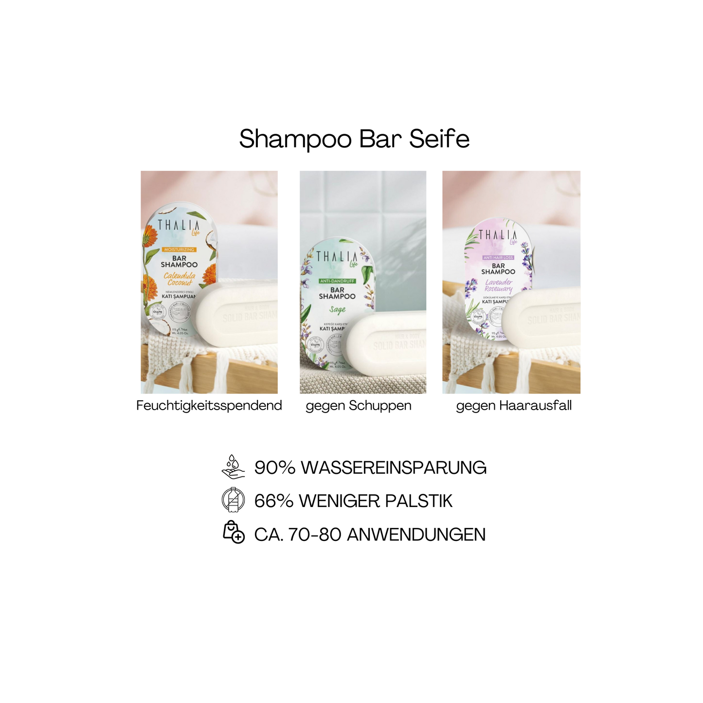 Ringelblume (Calendula) & Kokosnuss Bar (Seife) Shampoo - feuchtigkeitsspendend 115g