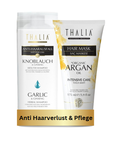 DuoSet Knoblauch Shampoo 300ml + Bio-Arganöl & Macadamia Haarmaske 175ml