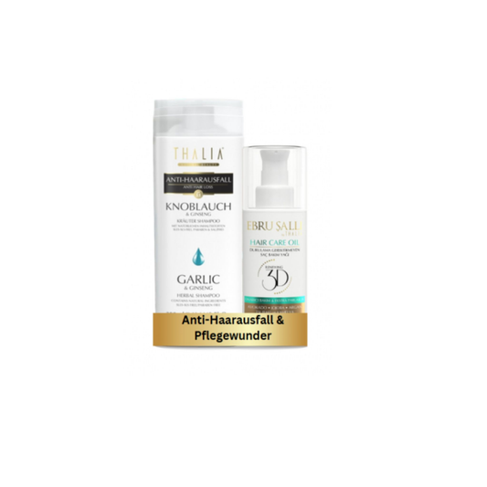 DuoSet Knoblauch Shampoo 300ml + Avocado 3D Volumen Haarpflegeöl 75ml