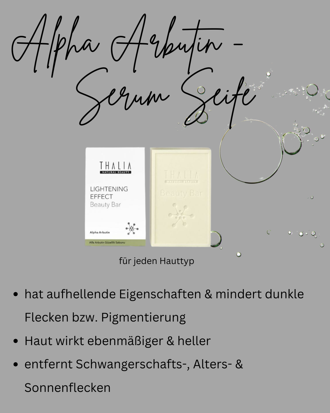Alpha Arbutin (Lightening Effect) Serum-Seife 110g