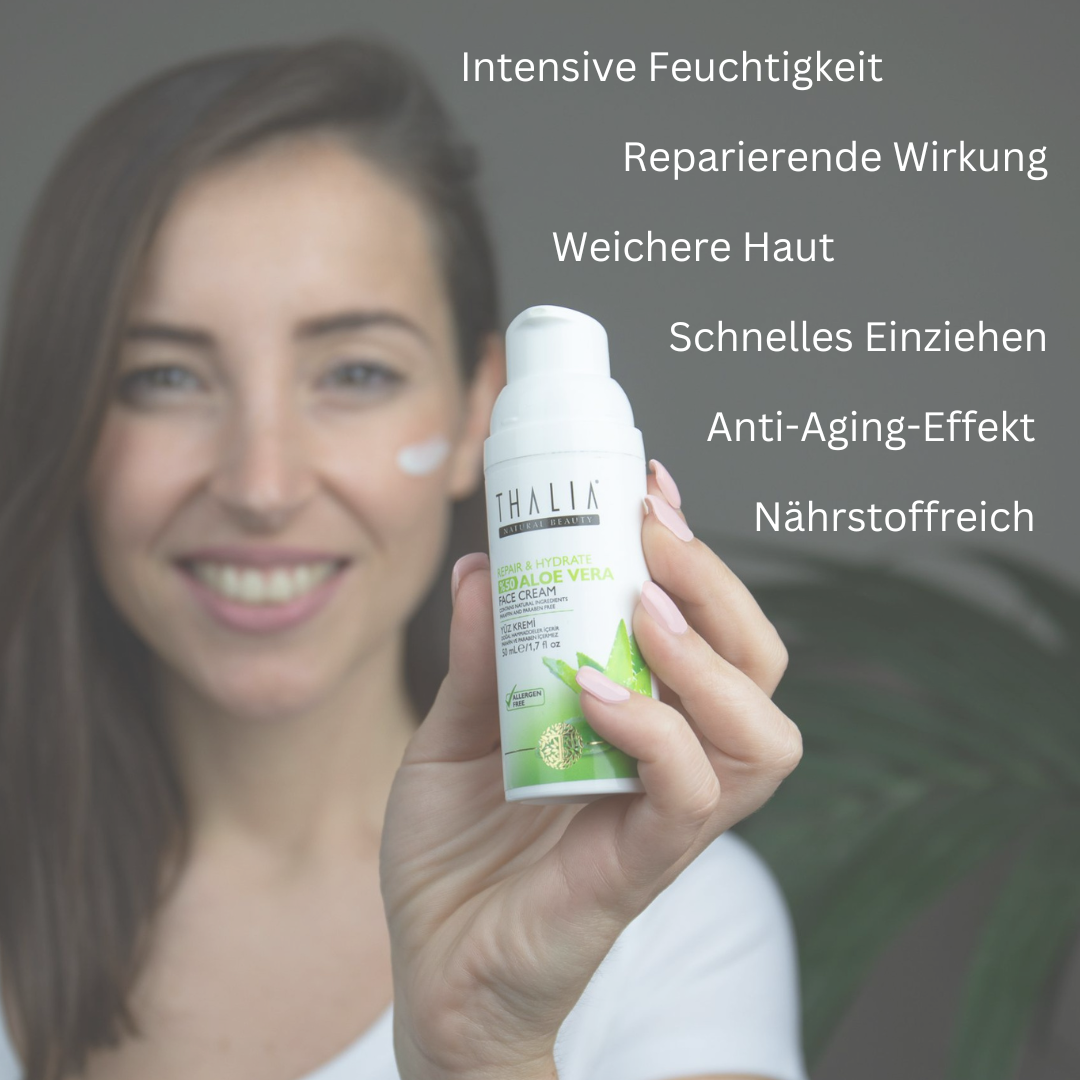 Aloe Vera Reparatur & Feuchtigkeitsspendende Gesichtscreme 50ml