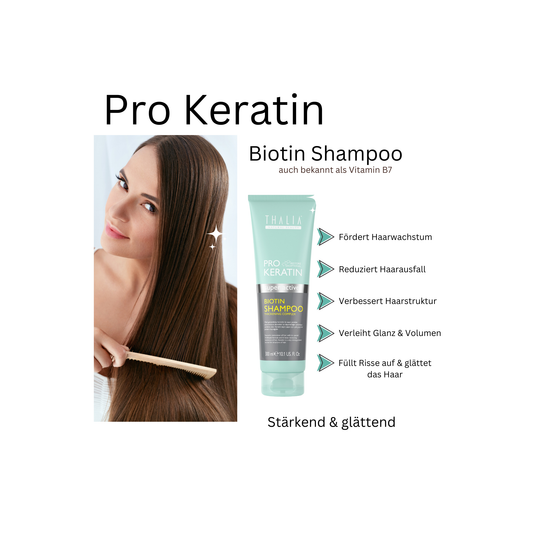 PRO-KERATIN Biotin Shampoo 300ml - stärkende und glättende Wirkung