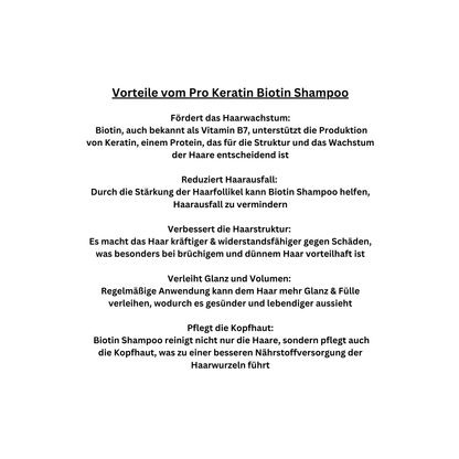 PRO-KERATIN Biotin Shampoo 300ml - stärkende und glättende Wirkung