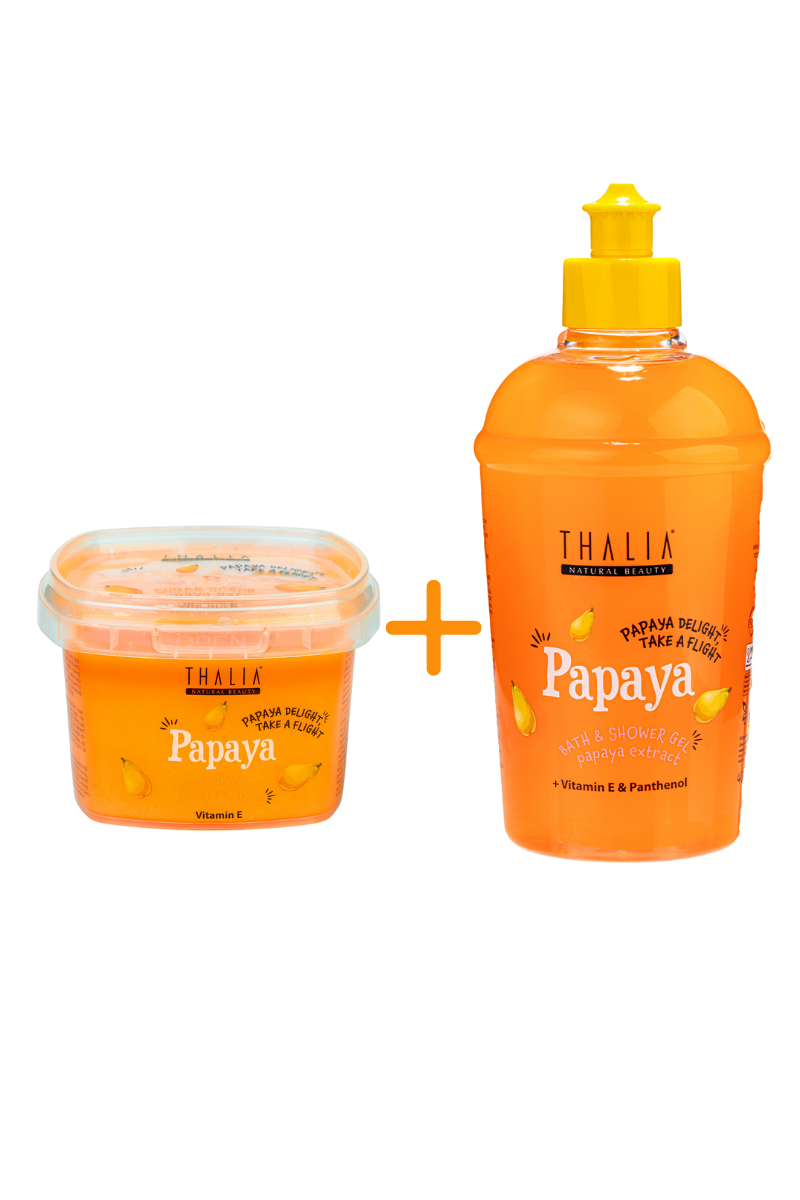 Cocktail Körperpeeling & Duschgel - Papaya