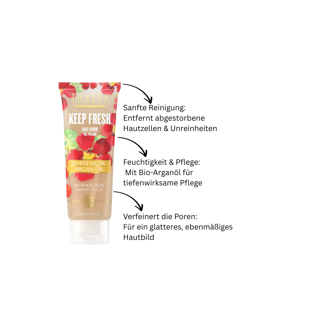 Weißer Moschus & Arganöl Gesichtspeeling 75ml