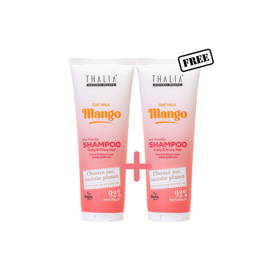 1 + 1 Gratis Sugarcane Hafermilch & Mango-Extrakt Shampoo - für lockiges & voluminöses Haar 250ml