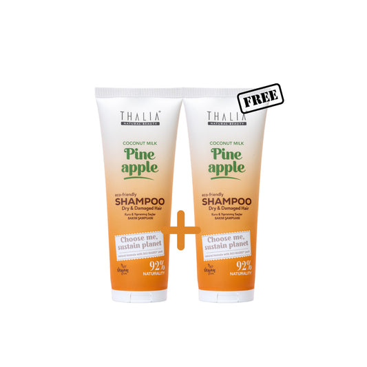 1 + 1 Gratis Sugarcane Ananas & Kokosnussmilch-Extrakt Shampoo - für trockenes & strapaziertes Haar 250ml