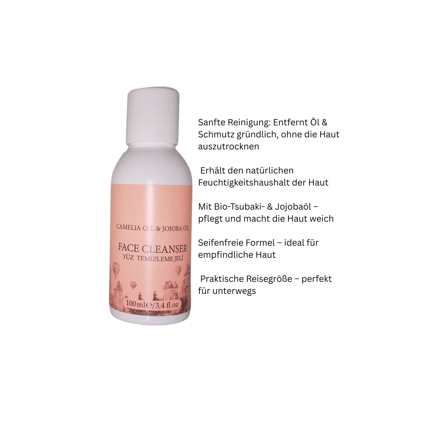 Kamille und Jojobaöl Gesichtsreinigungsgel - Reisegröße 100ml
