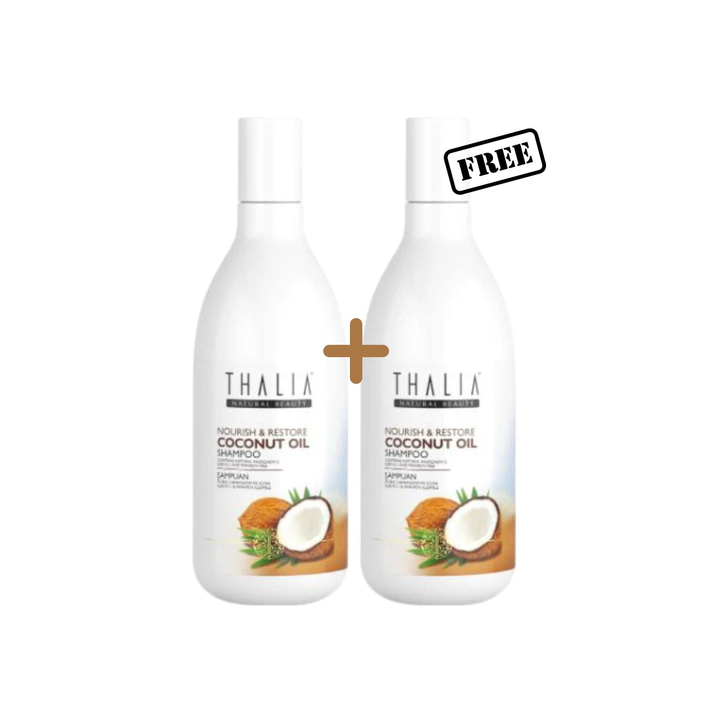 1 + 1 Gratis - Kokosnussöl Pflegendes & Wiederherstellendes Shampoo 300ml