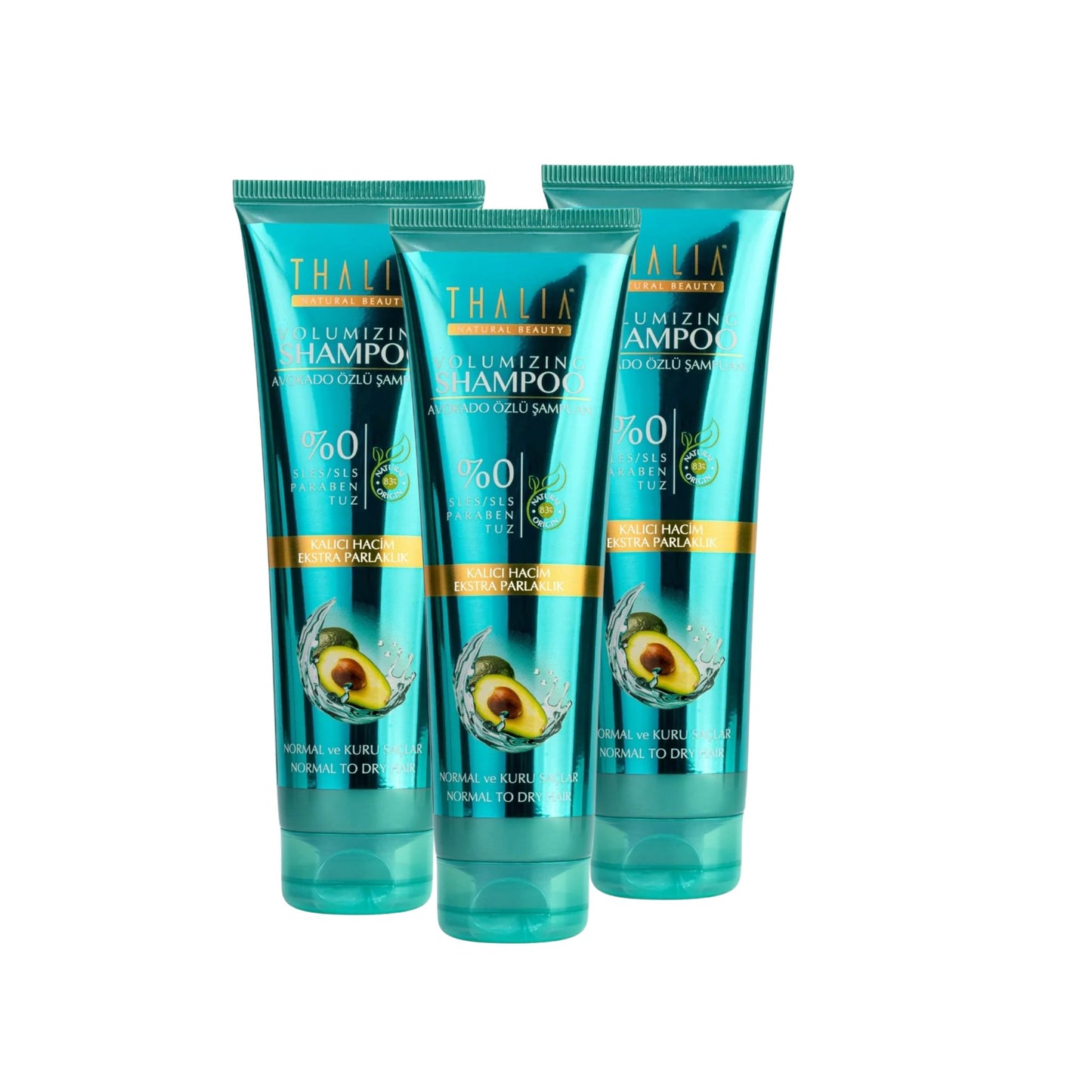 SparSet - 3x Avocado Öl 3D Feuchtigkeitsshampoo (300 ML) – Für trockenes & normales Haar
