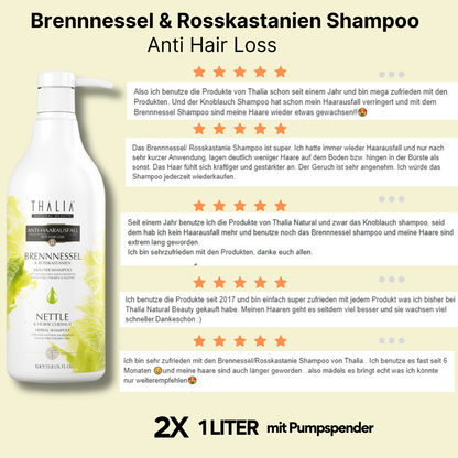 SparSet - 2x Brennnessel & Rosskastanie Shampoo à 1000ml (=2000ml)
