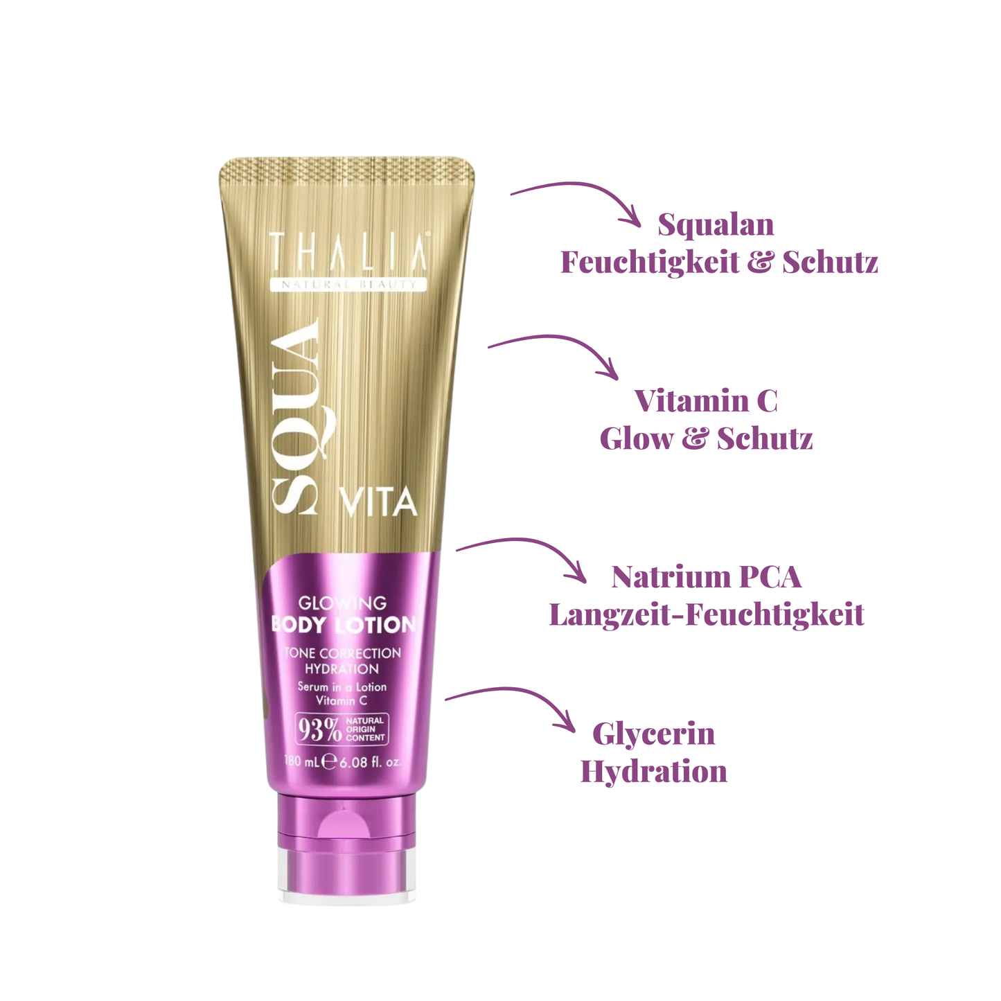 Body Lotion Glowing Tone Correction Hydration- KÖRPERLOTION VITA-SQUA 180 ML