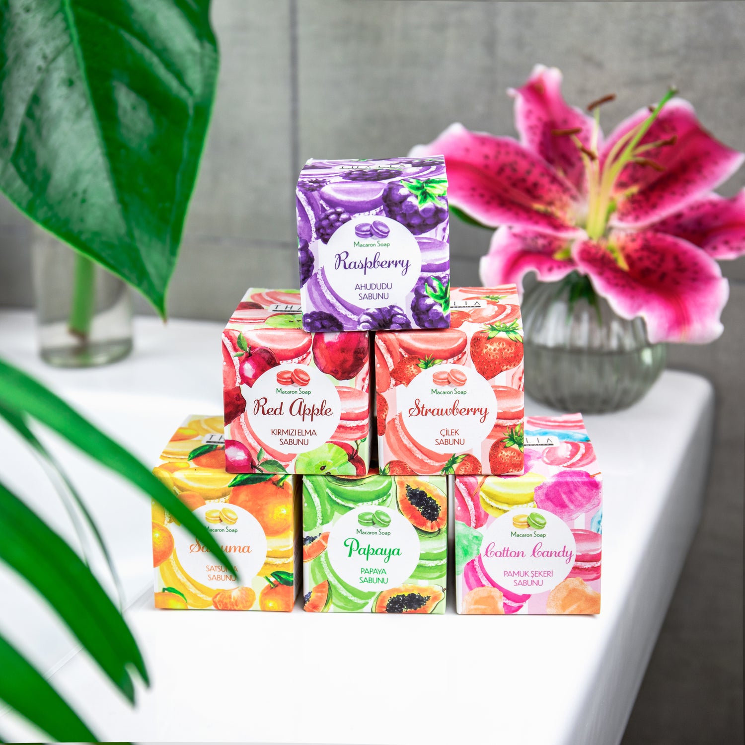 Roter Apfel Macaron Seife 100g