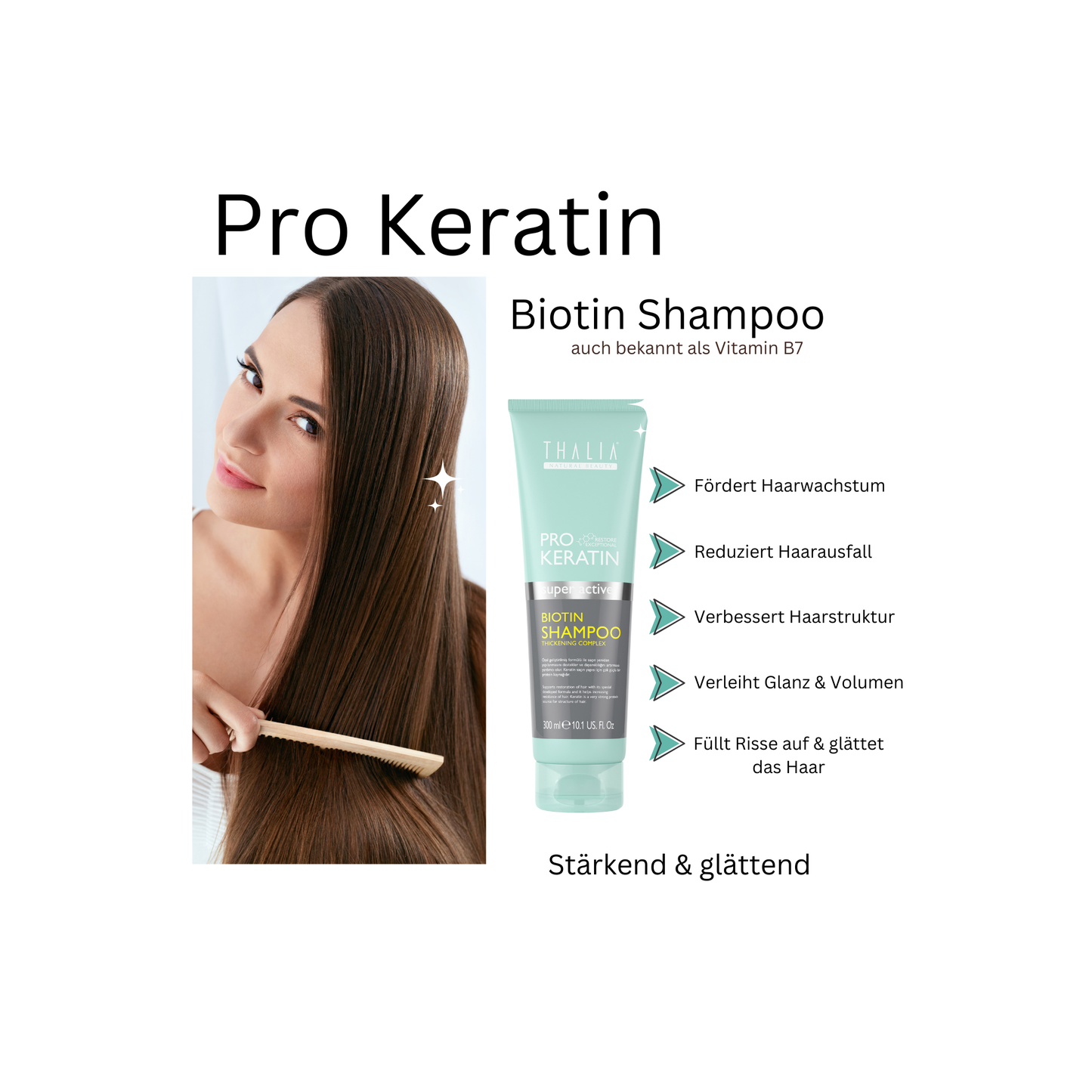 DuoSet PRO-KERATIN Biotin Shampoo 300ml & PRO-KERATIN Perfection-Cream 150ml