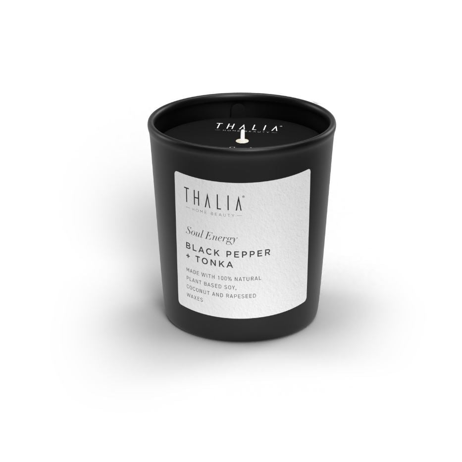 Soul Energy Duftkerze - schwarzer Pfeffer & Tonka 150g