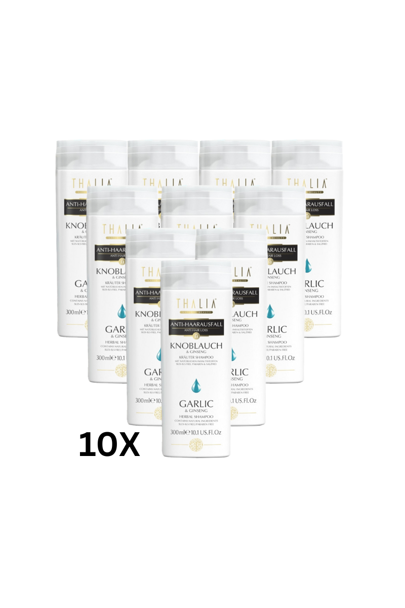 MEGA-Pack 10x Knoblauch & Ginseng Shampoo à 300ml