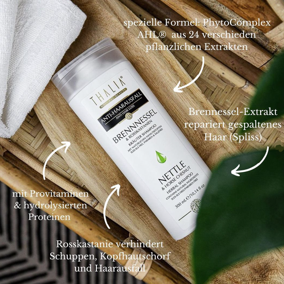 Brennnessel & Rosskastanien Shampoo 300ml - unterstützt das Haarwachstum
