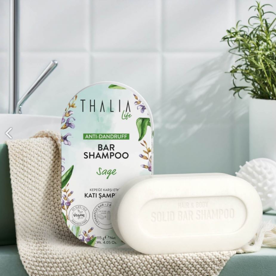 Salbeiextrakt Bar (Seife) Shampoo - gegen Schuppen 115g