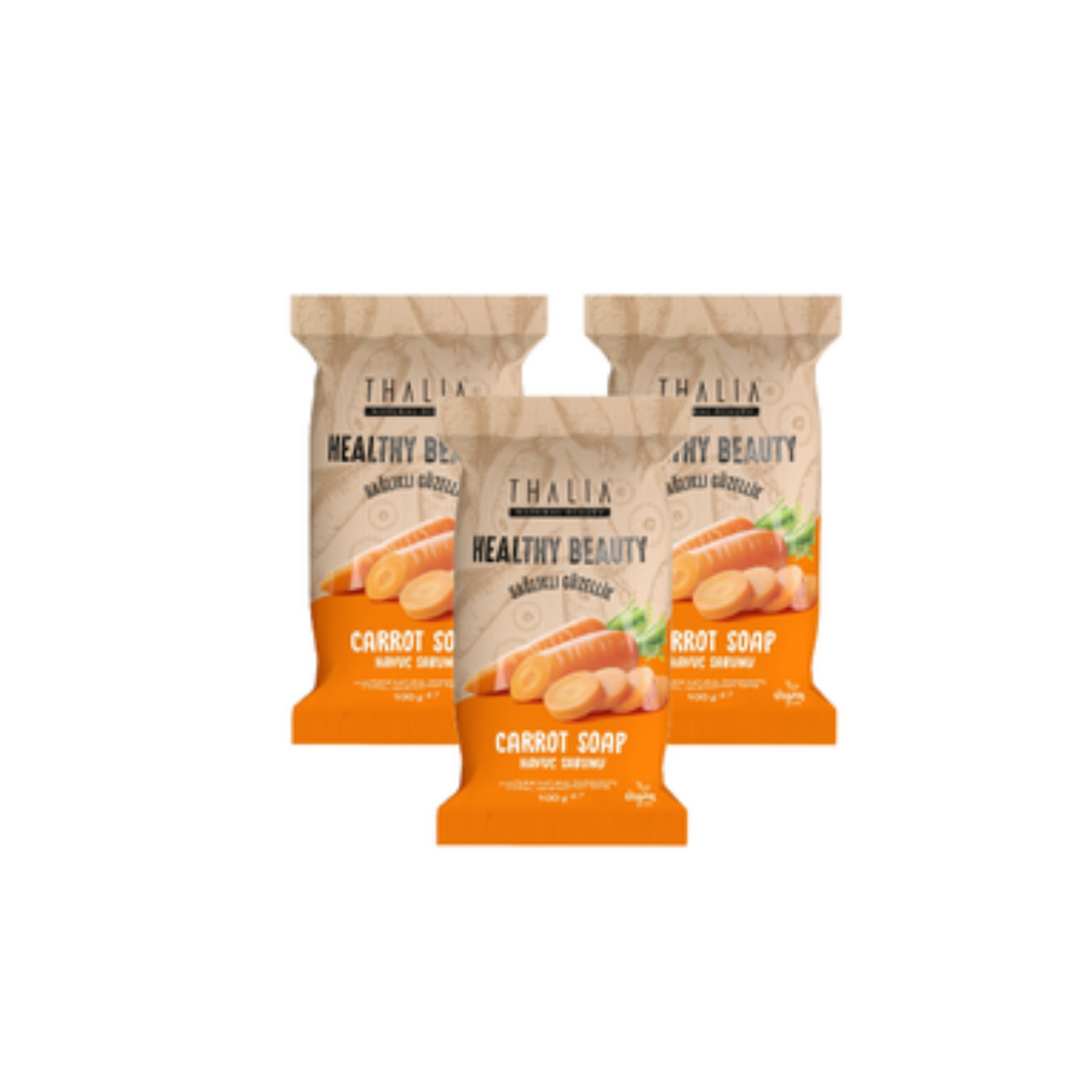 SparSet - 3x Health & Beauty Karotten Seife à 100g