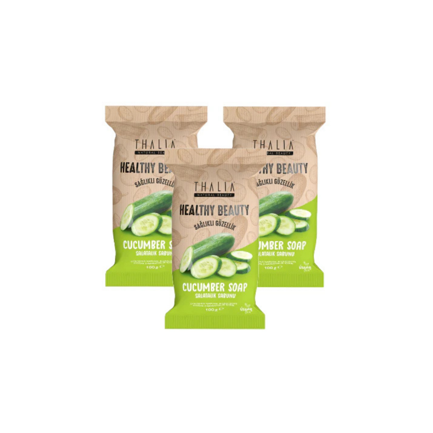 SparSet - 3x Health & Beauty Gurken Seife à 100g