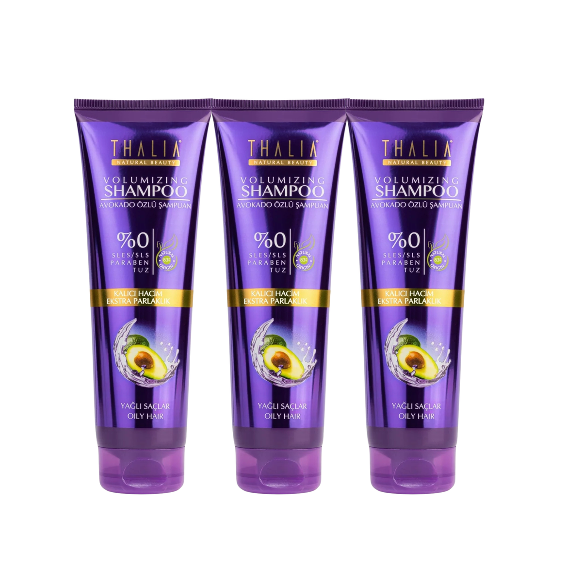 SparSet - 3x  Avocado - Avocado 3D Volumen Shampoo für fettige Haare