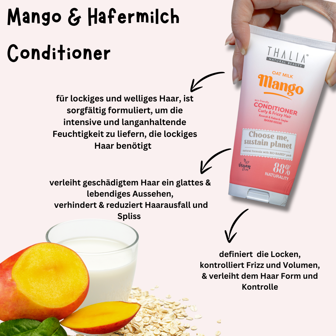 Sugarcane Hafermilch & Mango-Extrakt Conditioner - für lockiges & voluminöses Haar 150ml
