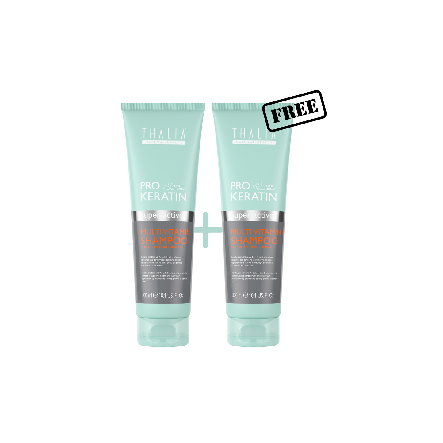 1 +1 Gratis! PRO-KERATIN Multivitamin Shampoo à 300ml