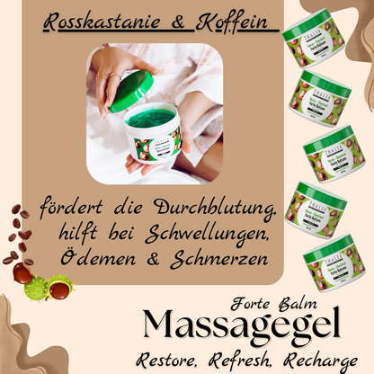 Rosskastanie & Koffein Massagegel/ Forte Balm 500ml