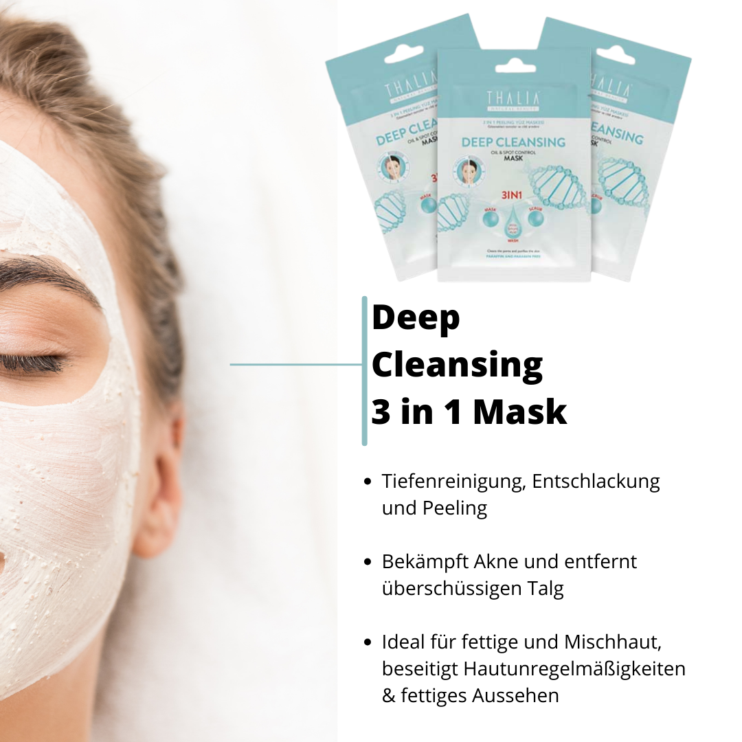SparSet - 3x Acne Removal 3 in 1 Gesichtsmaske mit Peeling-Effekt à 15ml (=45ml)