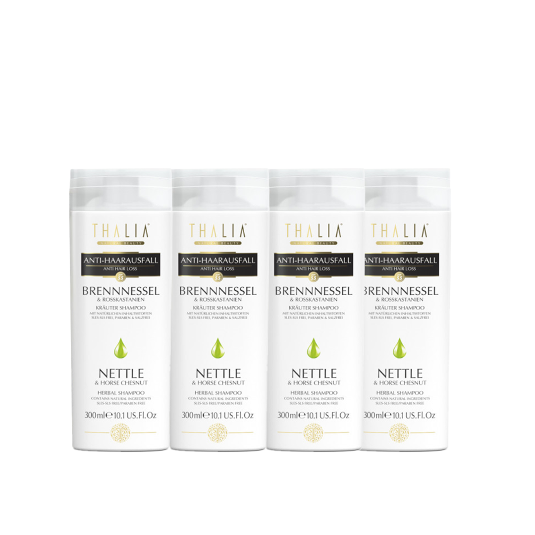 BUNDLE - 4x Brennnessel & Rosskastanien Shampoo à 300ml (1200ml)