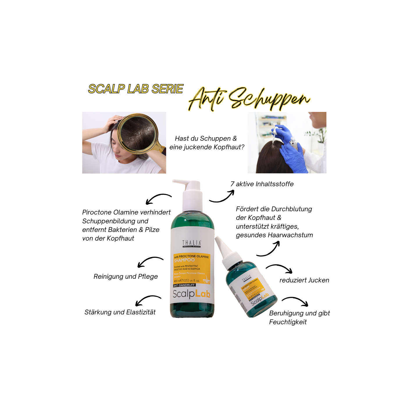 Duo-Set SCALP LAB Shampoo - Anti-Schuppen 400ml + SCALP LAB Serum - Anti-Schuppen 100ml