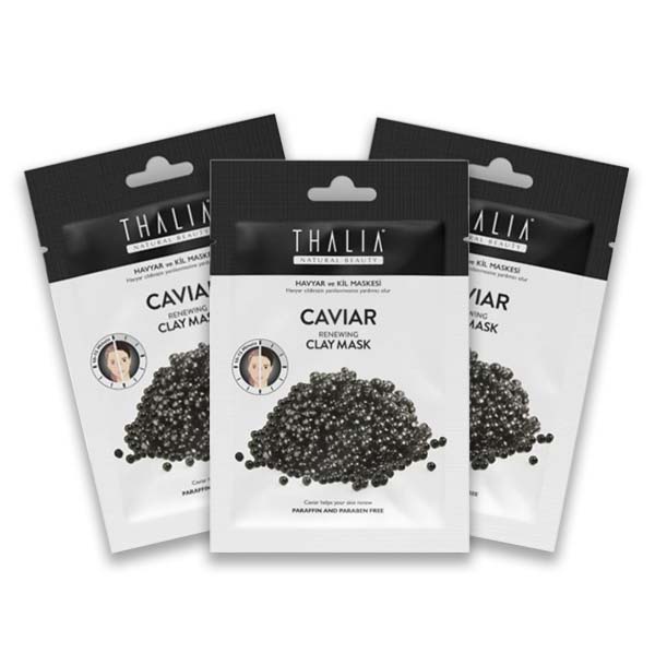 SparSet - 3x Kaviar-Tonerde Gesichtsmaske à 15ml (=45ml)