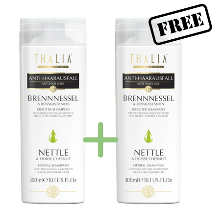 1+1 Gratis! Brennnessel & Rosskastanien Shampoo à 300ml