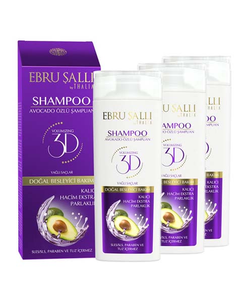 SparSet - 3x Avocado 3D Volumen Shampoo für fettige Haare